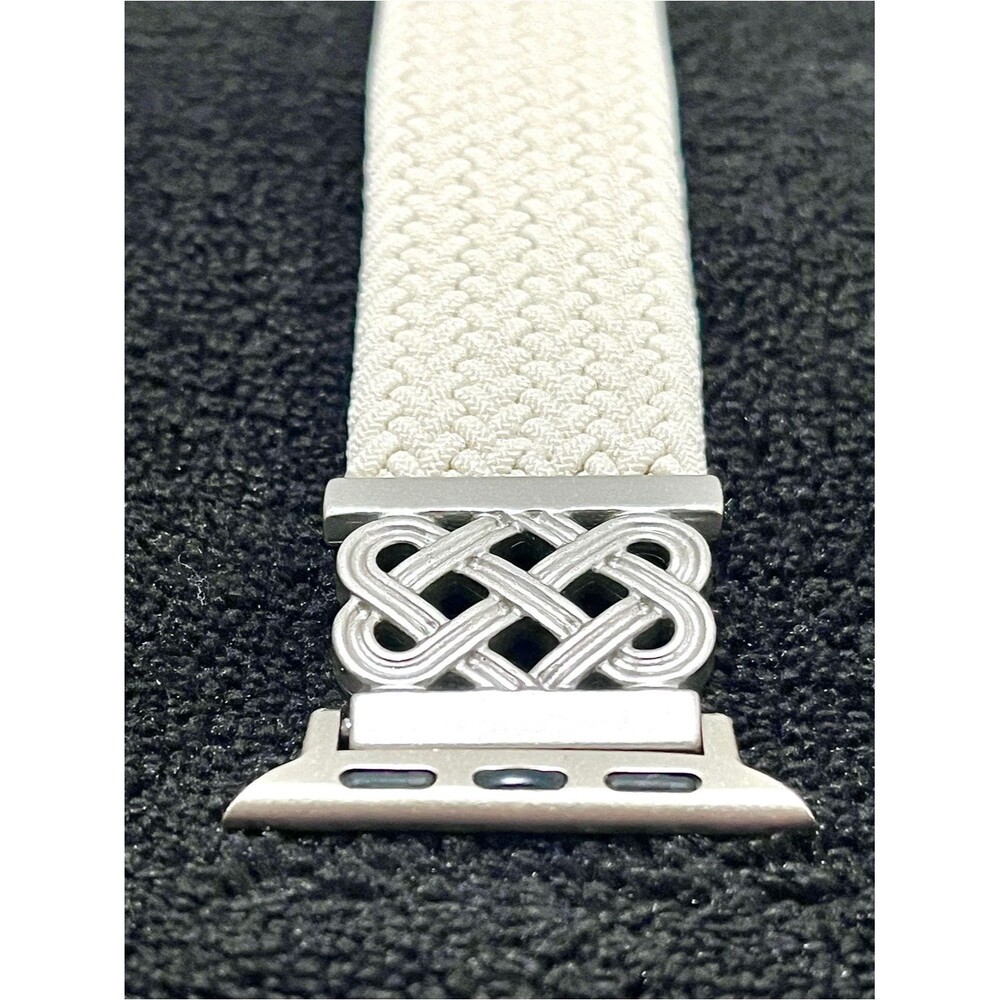 Celtic Knot Braided Starlight Band for Apple Watch 42/44/45/49mm Brushed Nickel